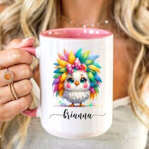 Elegant Pink Latte Mug, Personalized Gifts, Cute Cup